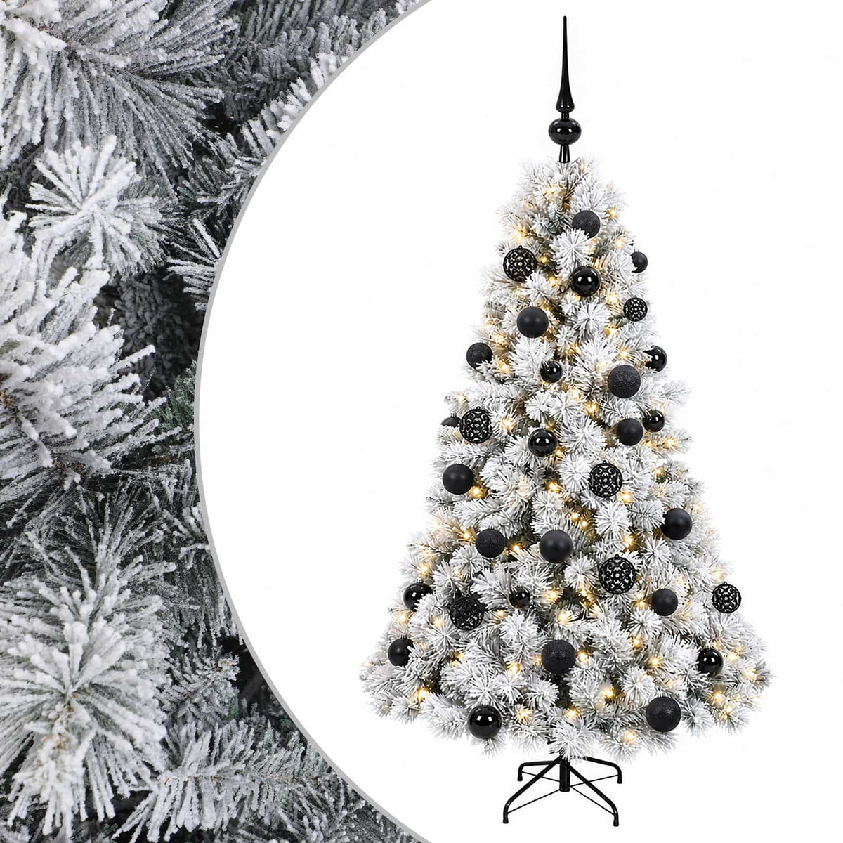 vidaXL Artificial Christmas Tree with Bauble 120 cm 150 LEDs