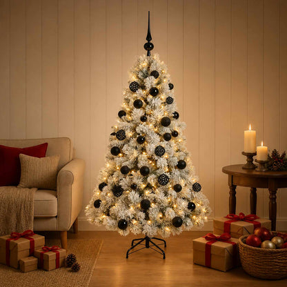 vidaXL Artificial Christmas Tree with Bauble 150 cm 150 LEDs