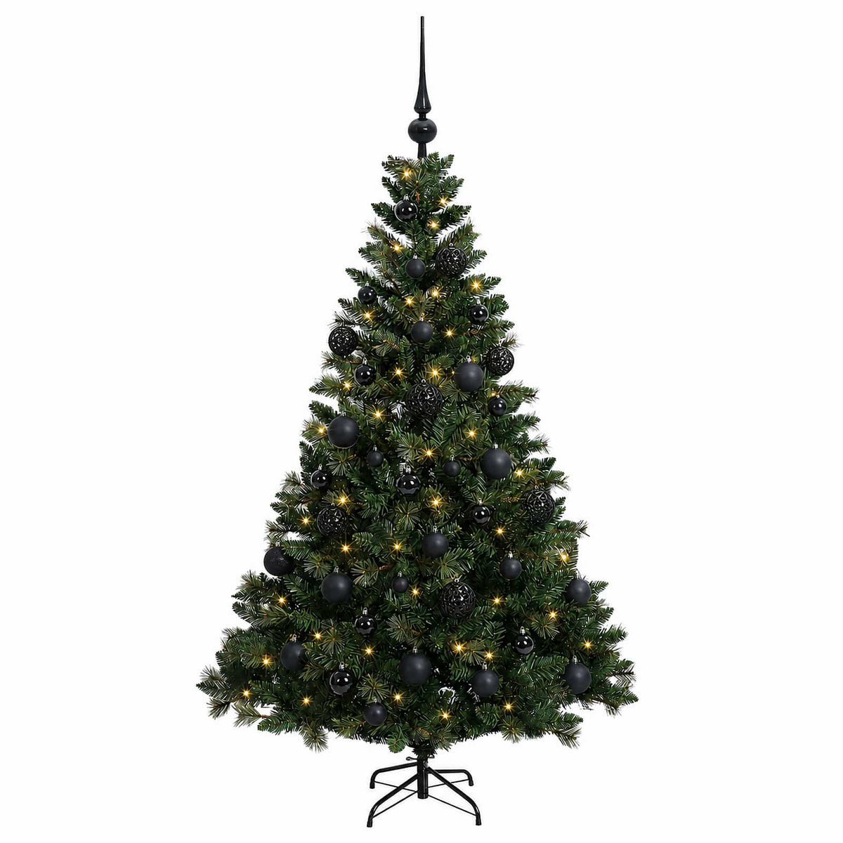 vidaXL Artificial Christmas Tree with Bauble 150 cm 150 LEDs