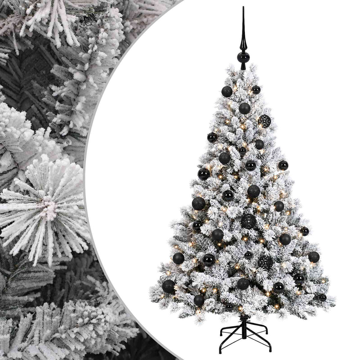 vidaXL Artificial Christmas Tree with Bauble 120 cm 150 LEDs