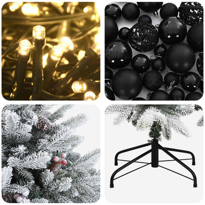 vidaXL Artificial Christmas Tree with Bauble 120 cm 150 LEDs