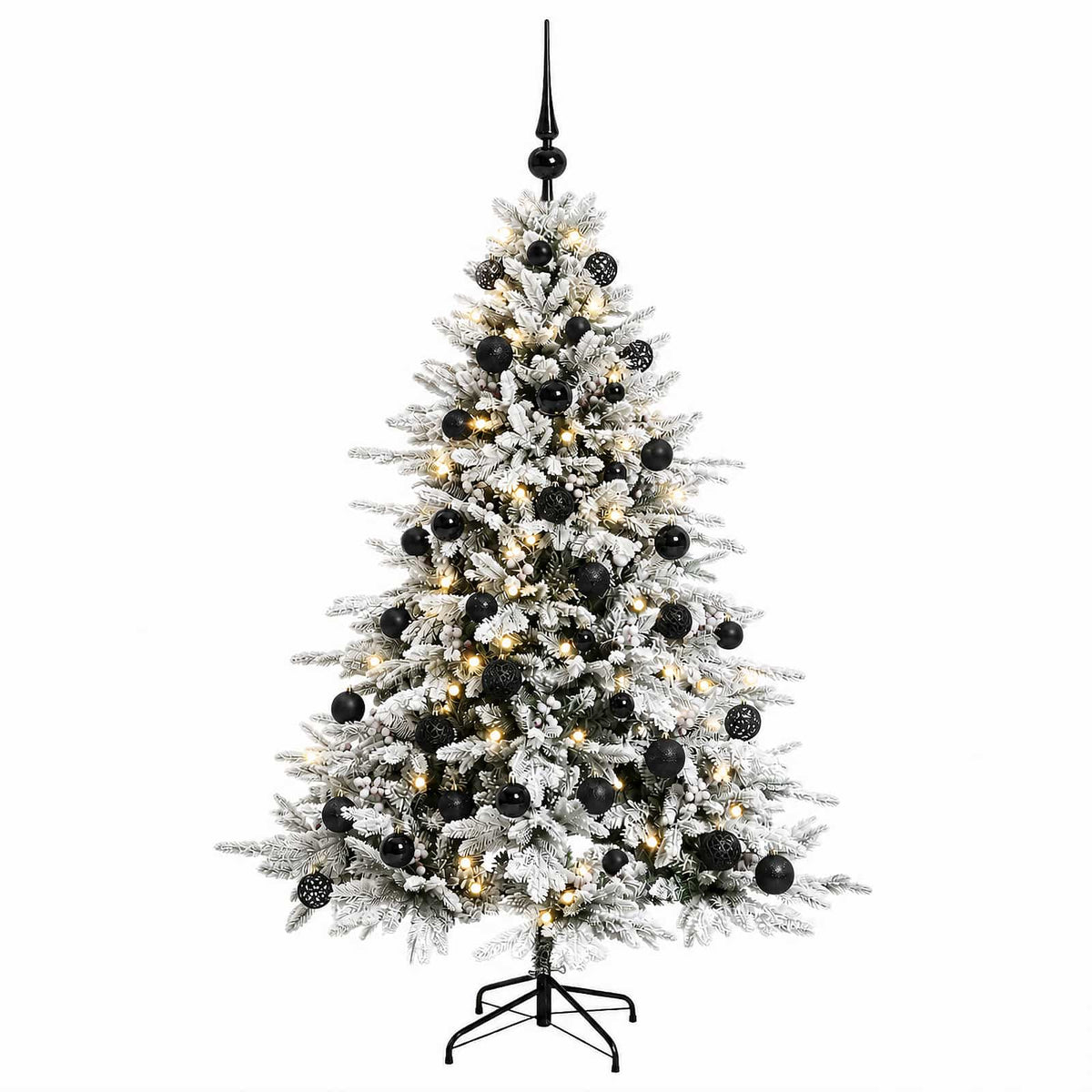 vidaXL Artificial Christmas Tree with Bauble 120 cm 150 LEDs