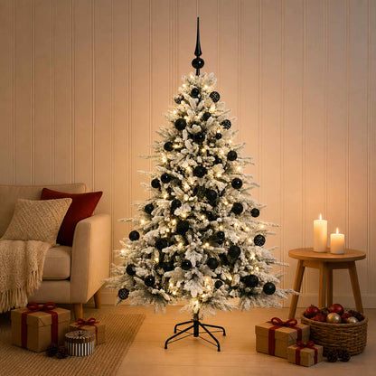 vidaXL Artificial Christmas Tree with Bauble 120 cm 150 LEDs