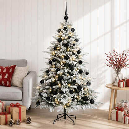 vidaXL Artificial Christmas Tree with Bauble 120 cm 150 LEDs