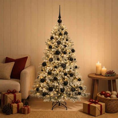 vidaXL Artificial Christmas Tree with Bauble 150 cm 150 LEDs