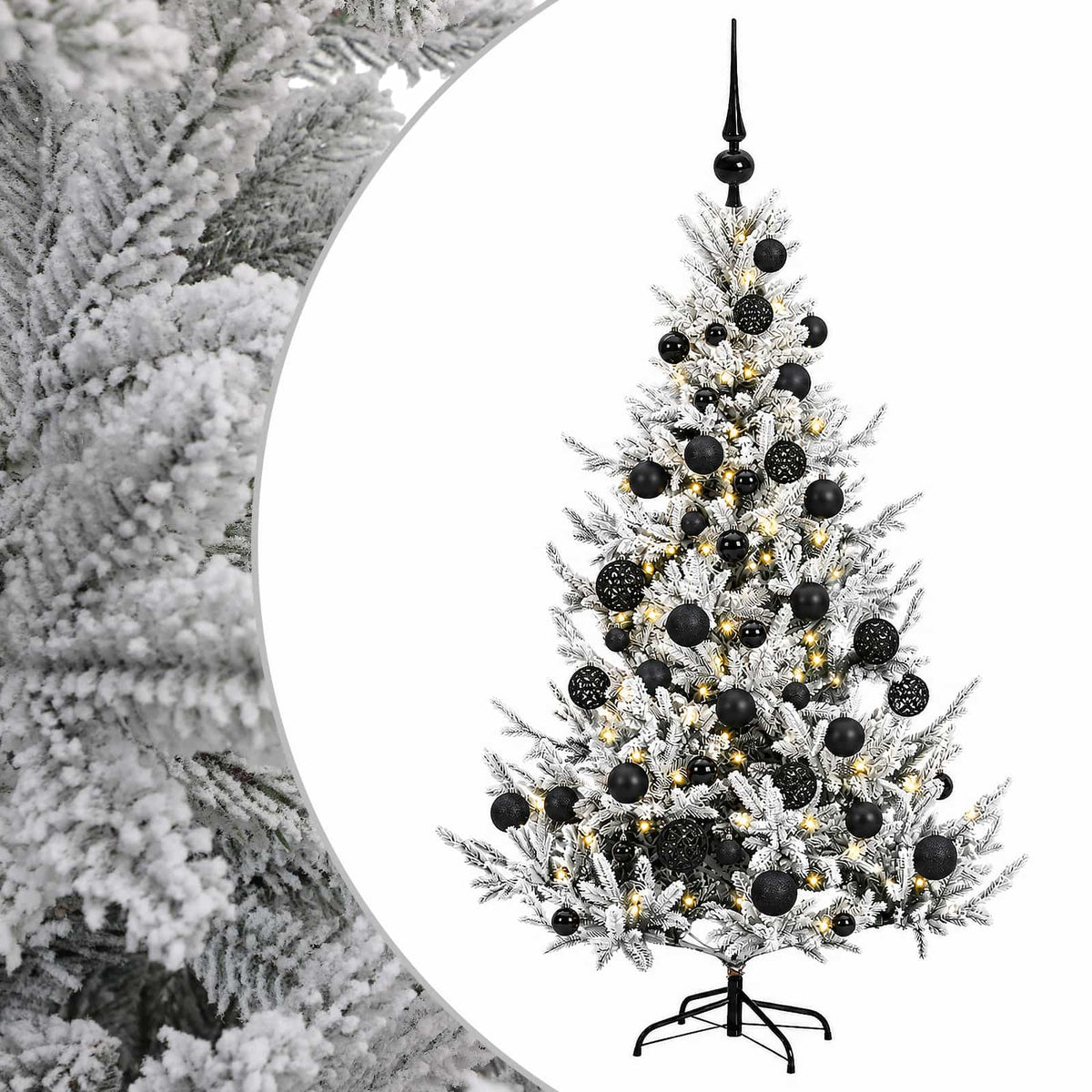 vidaXL Artificial Christmas Tree with Bauble 120 cm 150 LEDs