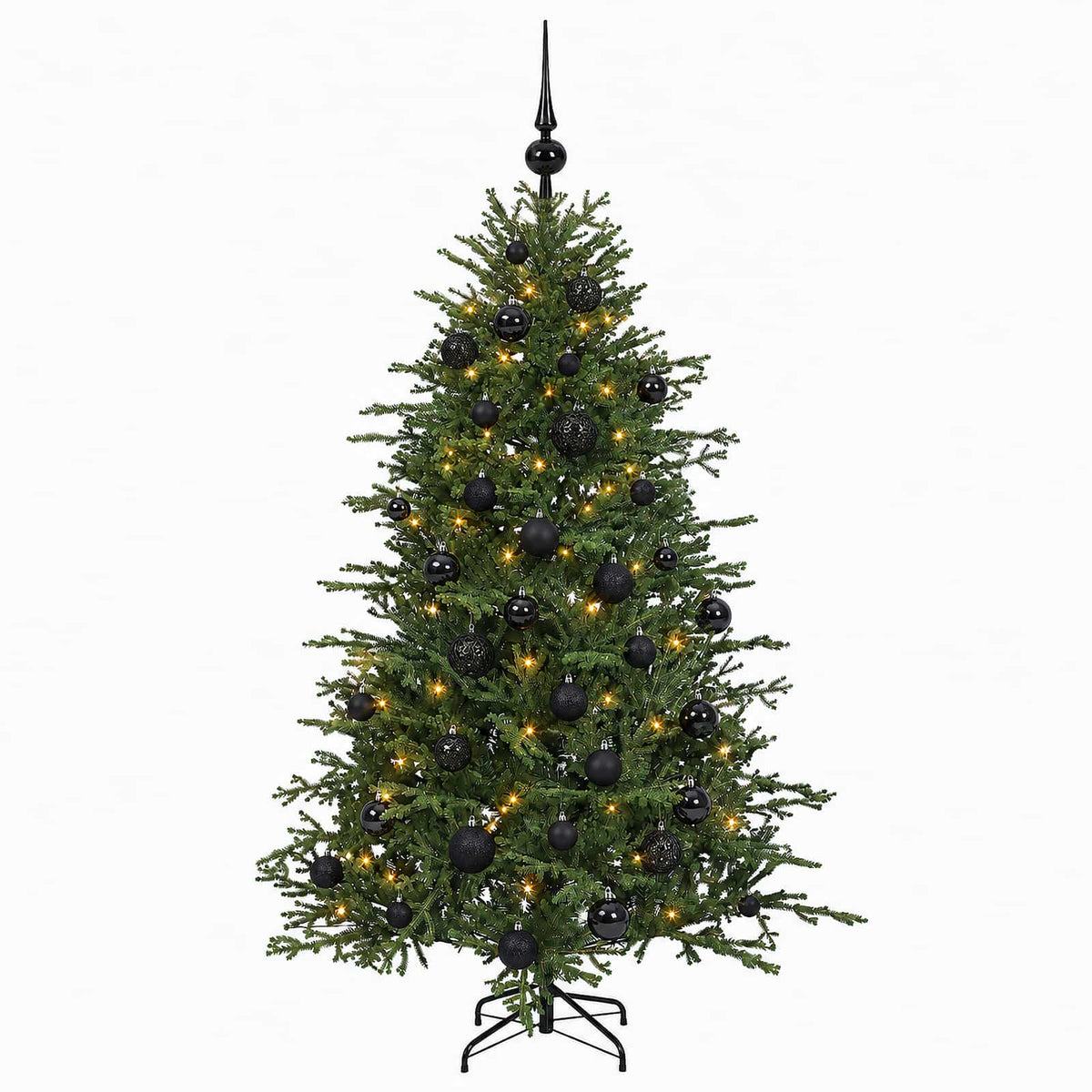 vidaXL Artificial Christmas Tree with Bauble 120 cm 150 LEDs