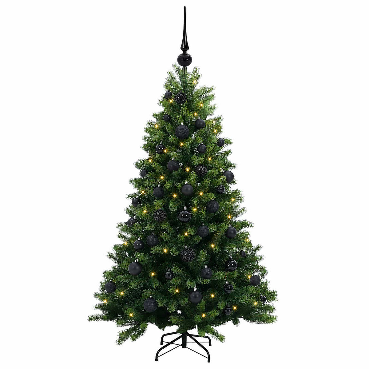 vidaXL Artificial Christmas Tree with Bauble 150 cm 150 LEDs