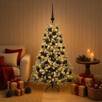 vidaXL Artificial Christmas Tree with Bauble 120 cm 150 LEDs