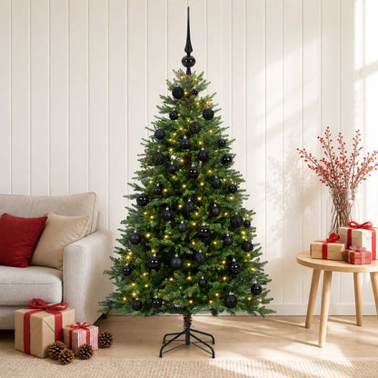 vidaXL Artificial Christmas Tree with Bauble 150 cm 150 LEDs