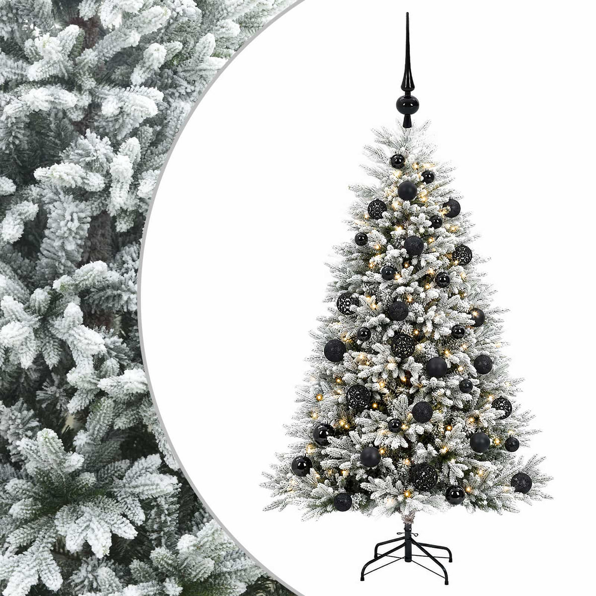 vidaXL Artificial Christmas Tree with Bauble 150 cm 150 LEDs