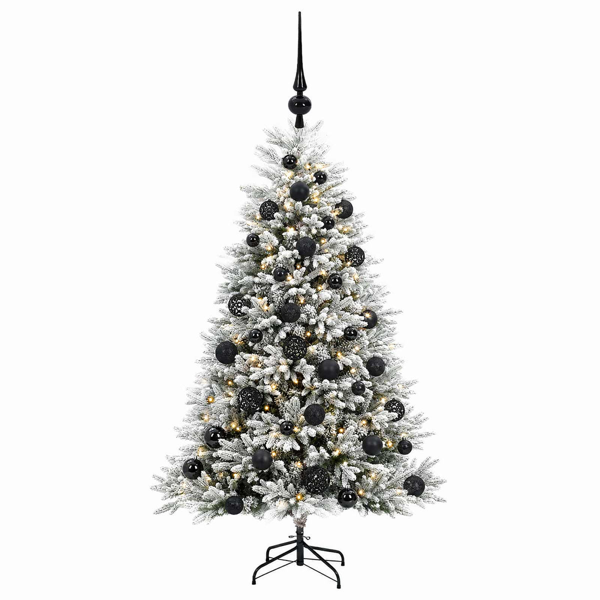 vidaXL Artificial Christmas Tree with Bauble 150 cm 150 LEDs