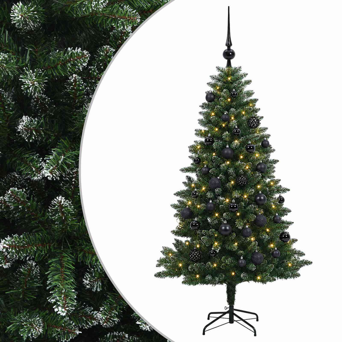 vidaXL Artificial Christmas Tree with Bauble 150 cm 150 LEDs