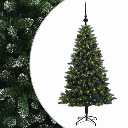 vidaXL Artificial Christmas Tree with Bauble 150 cm 150 LEDs