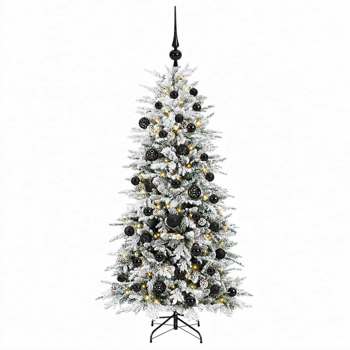 vidaXL Artificial Hinged Christmas Tree 120 cm 150 LEDs Warm White