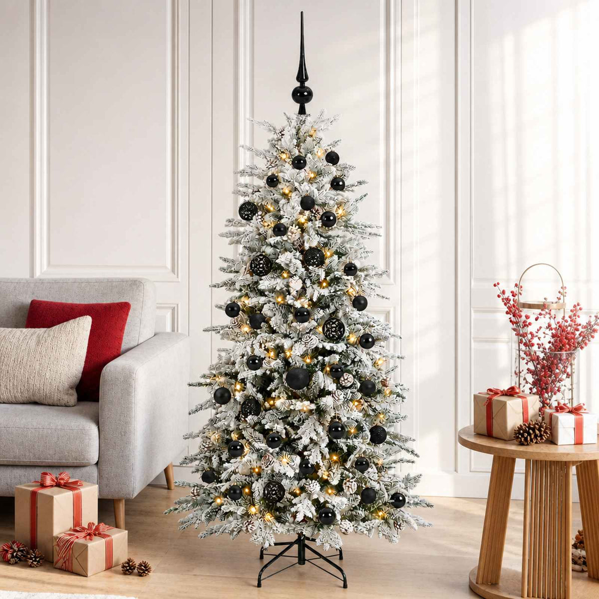 vidaXL Artificial Hinged Christmas Tree 120 cm 150 LEDs Warm White