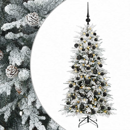 vidaXL Artificial Hinged Christmas Tree 150 cm 150 LEDs Warm White
