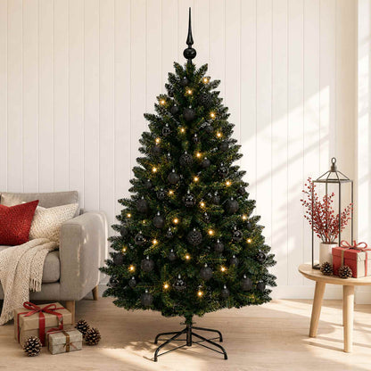 vidaXL Artificial Christmas Tree Dark Green with Bauble 180 cm