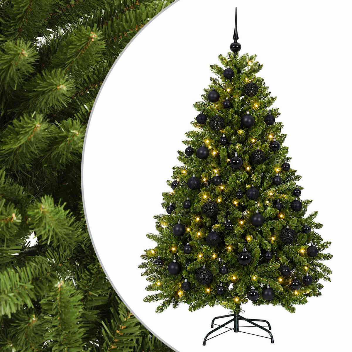 vidaXL Artificial Christmas Tree Light Green with Bauble 120 cm