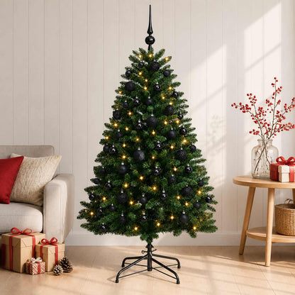vidaXL Artificial Christmas Tree Mid-green with Ornament 120 cm