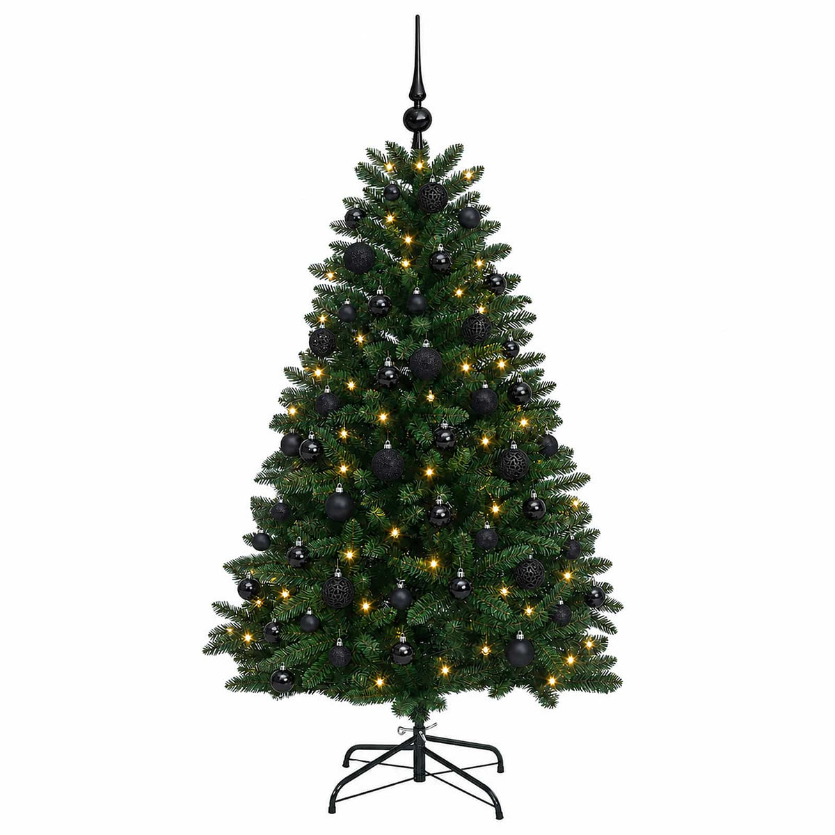 vidaXL Artificial Christmas Tree Mid-green with Ornament 120 cm