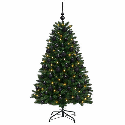 vidaXL Artificial Christmas Tree Mid-green with Ornament 150 cm