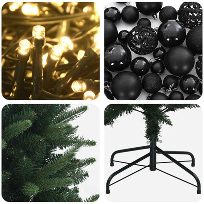 vidaXL Artificial Christmas Tree with Bauble 120 cm 150 LEDs