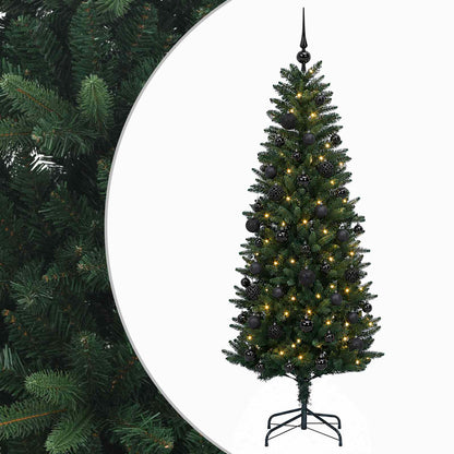 vidaXL Artificial Christmas Tree with Bauble 120 cm 150 LEDs