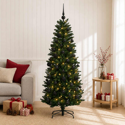 vidaXL Artificial Christmas Tree with Bauble 150 cm 150 LEDs