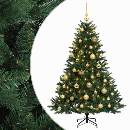 vidaXL Artificial Christmas Tree with Bauble 120 cm 150 LEDs
