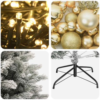 vidaXL Artificial Christmas Tree with Bauble 120 cm 150 LEDs