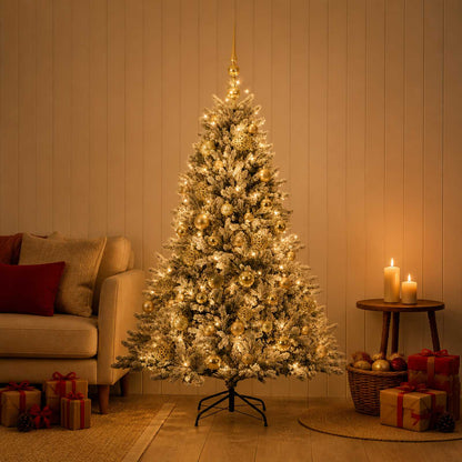 vidaXL Artificial Christmas Tree with Bauble 120 cm 150 LEDs