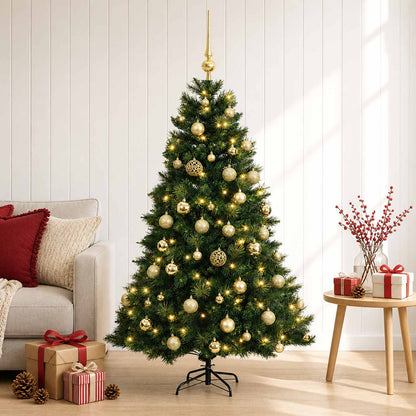 vidaXL Artificial Christmas Tree with Bauble 120 cm 150 LEDs