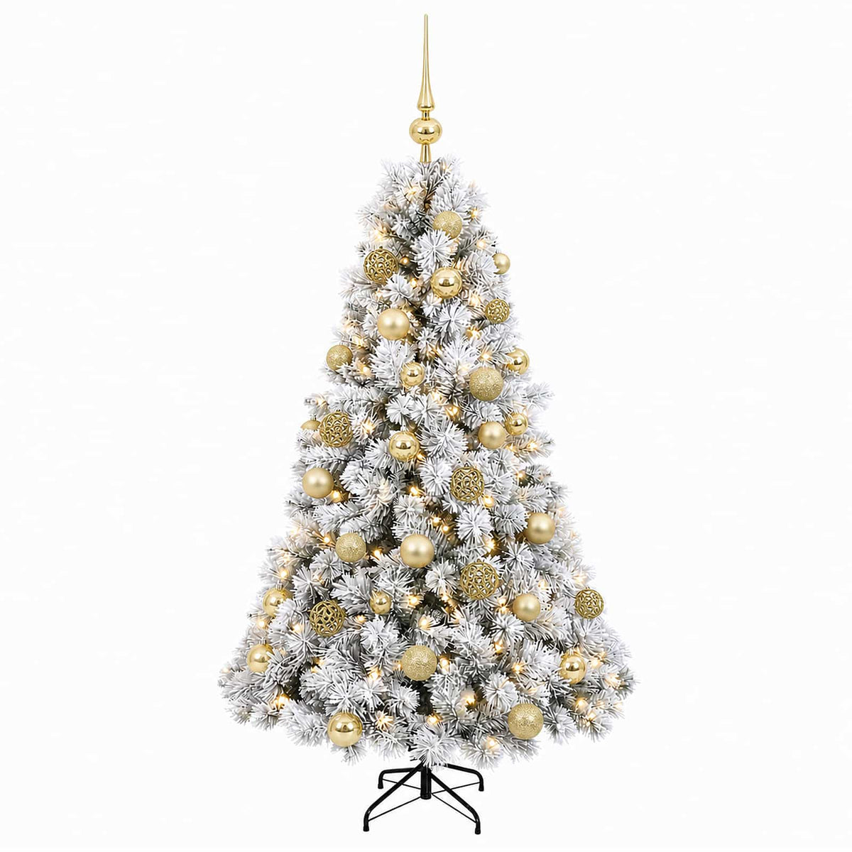 vidaXL Artificial Christmas Tree with Bauble 120 cm 150 LEDs