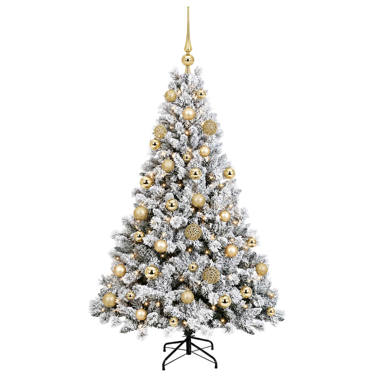 vidaXL Artificial Christmas Tree with Bauble 120 cm 150 LEDs