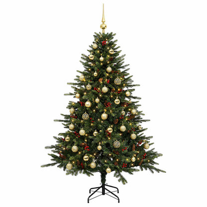 vidaXL Artificial Christmas Tree with Bauble 120 cm 150 LEDs