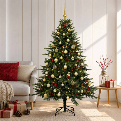 vidaXL Artificial Christmas Tree with Bauble 120 cm 150 LEDs