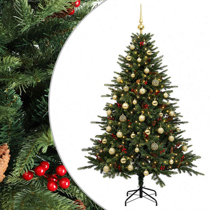 vidaXL Artificial Christmas Tree with Bauble 150 cm 150 LEDs