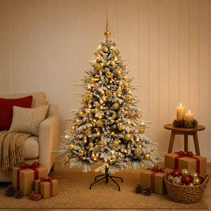 vidaXL Artificial Christmas Tree with Bauble 120 cm 150 LEDs