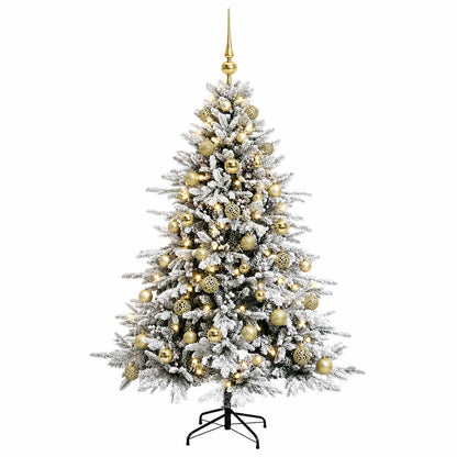 vidaXL Artificial Christmas Tree with Bauble 150 cm 150 LEDs