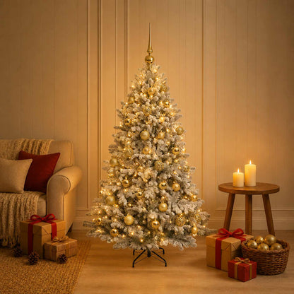 vidaXL Artificial Christmas Tree with Bauble 150 cm 150 LEDs