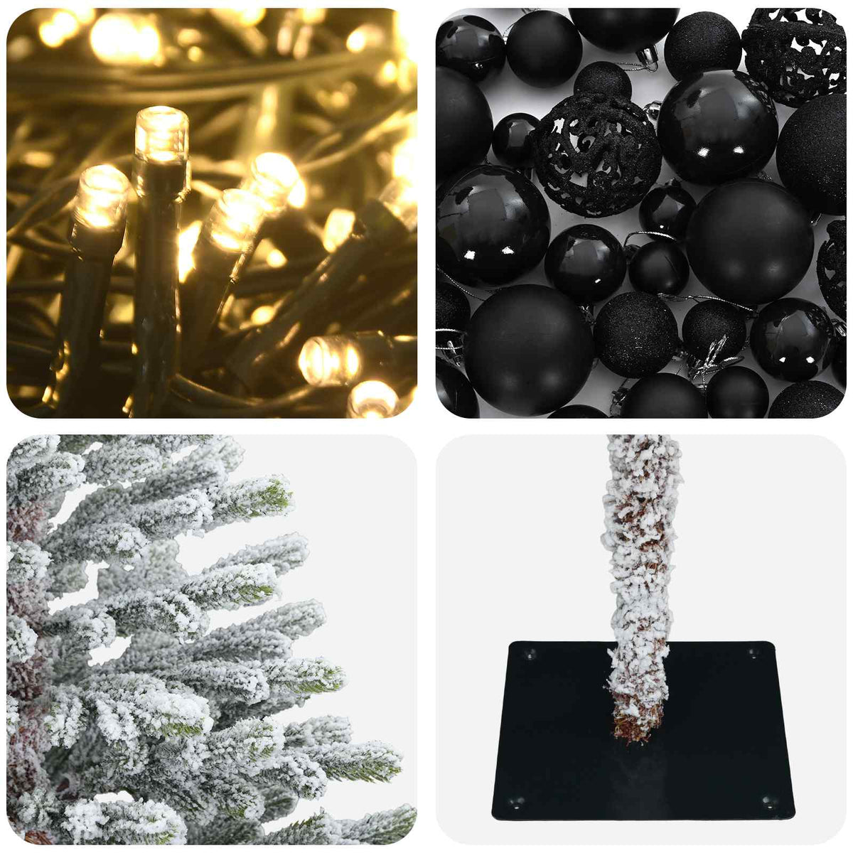 vidaXL Artificial Christmas Tree with Bauble 120 cm 150 LEDs