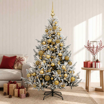 vidaXL Artificial Christmas Tree with Bauble 150 cm 150 LEDs