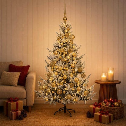 vidaXL Artificial Christmas Tree with Bauble 120 cm 150 LEDs