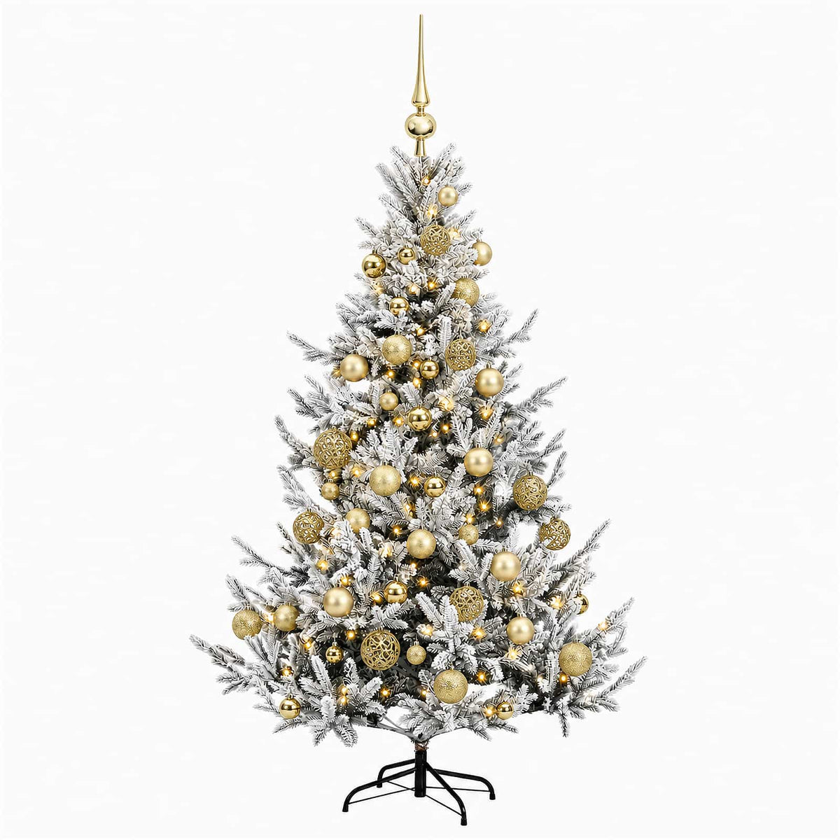 vidaXL Artificial Christmas Tree with Bauble 150 cm 150 LEDs