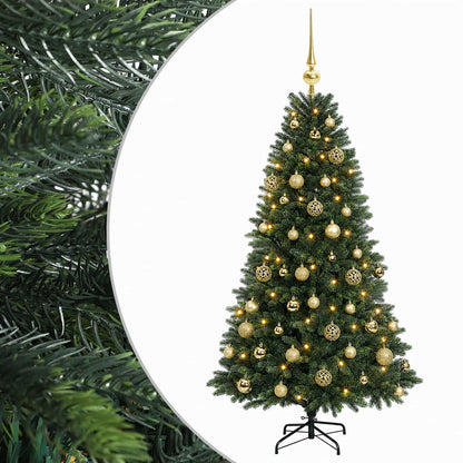 vidaXL Artificial Christmas Tree with Bauble 120 cm 150 LEDs
