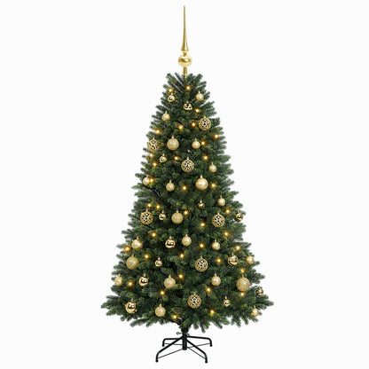 vidaXL Artificial Christmas Tree with Bauble 120 cm 150 LEDs