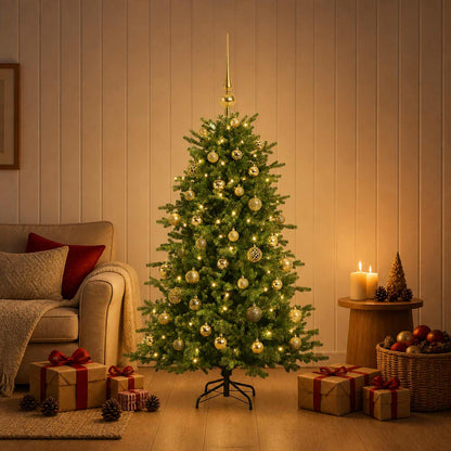 vidaXL Artificial Christmas Tree with Bauble 150 cm 150 LEDs