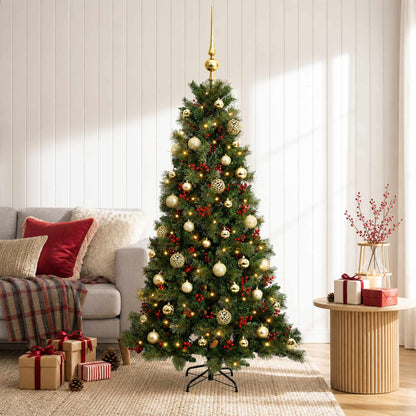 vidaXL Artificial Christmas Tree with Bauble 150 cm 150 LEDs