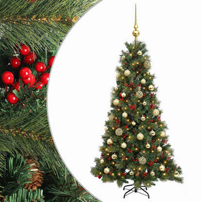 vidaXL Artificial Christmas Tree with Bauble 150 cm 150 LEDs